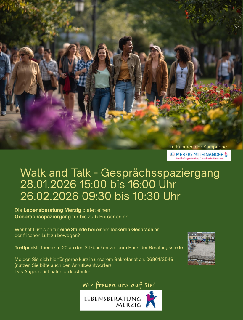 WALK AND TALK - wir haben ein neues Angebot für Sie! Schauen Sie gerne unter der Rubrik AKTUELLES